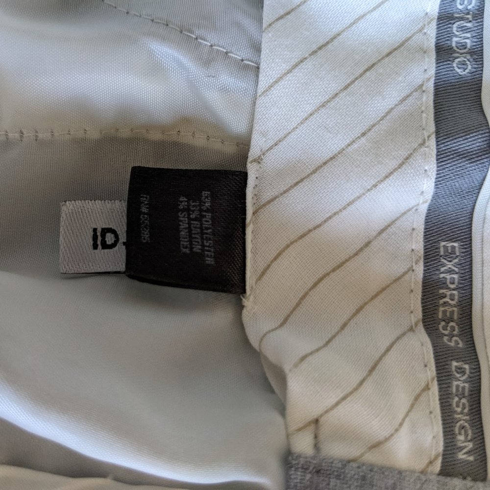 Express Editor Light Gray Slacks Size 2 Long - image 7